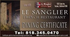 Dining Certificate