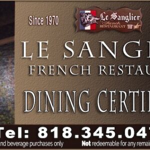 Dinning Certificate